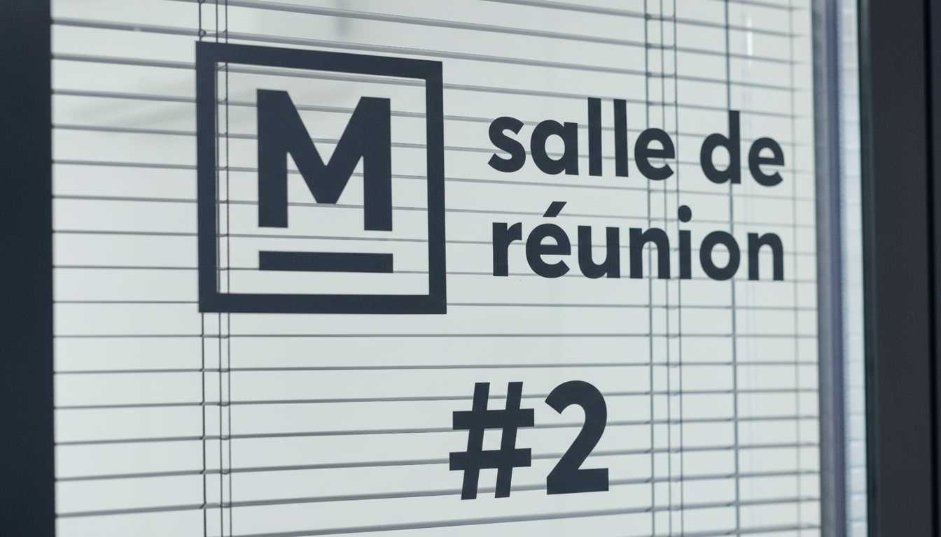 Signalétique salle de réunion M152